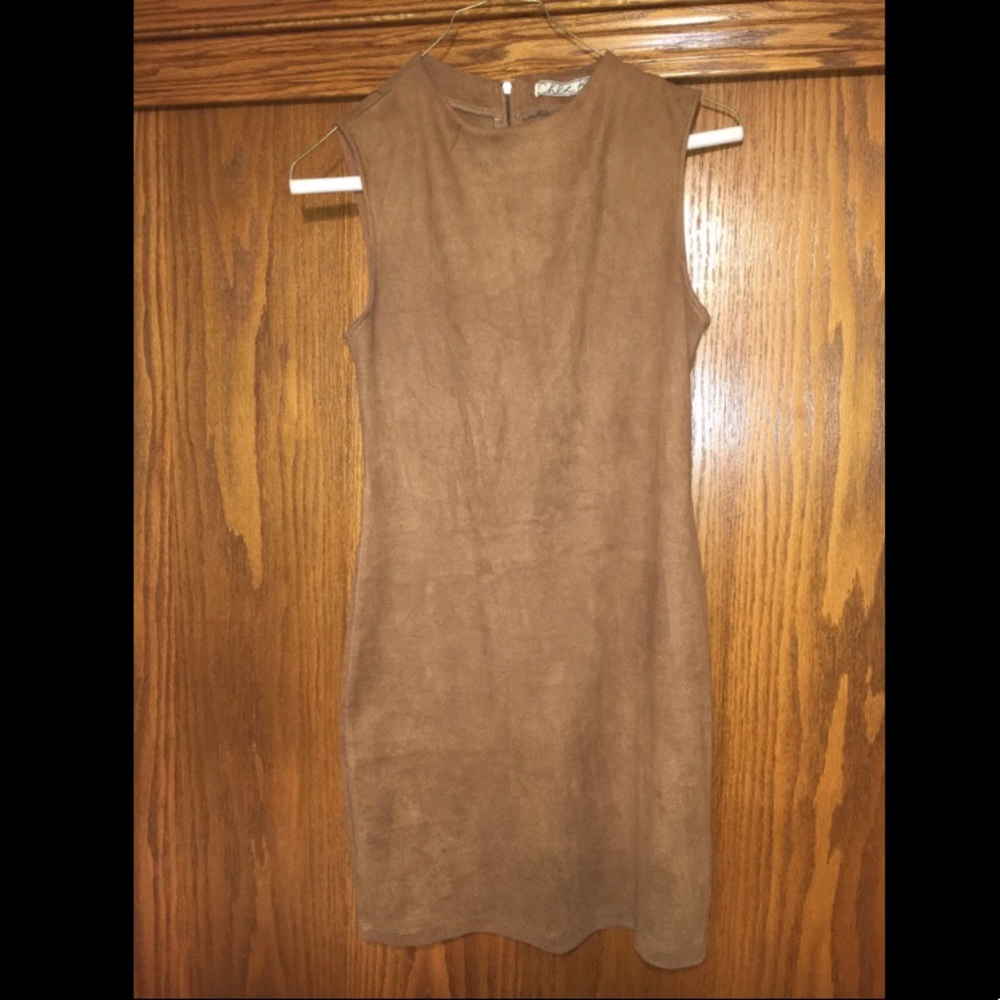 Tan suede dress